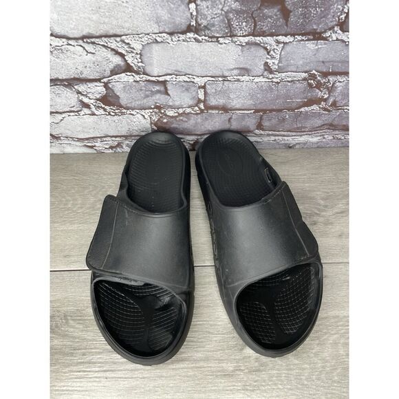 OOFOS OOAHH SPORT FLEX MATTE BLACK SLIDE SANDALS UNISEX Men Sz 11M US/44EU main image 12